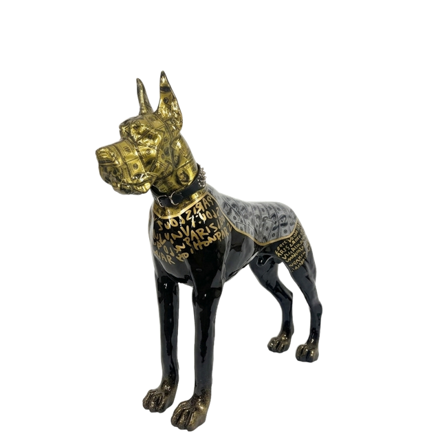 Dobermann-Skulptur im Design Money Talks